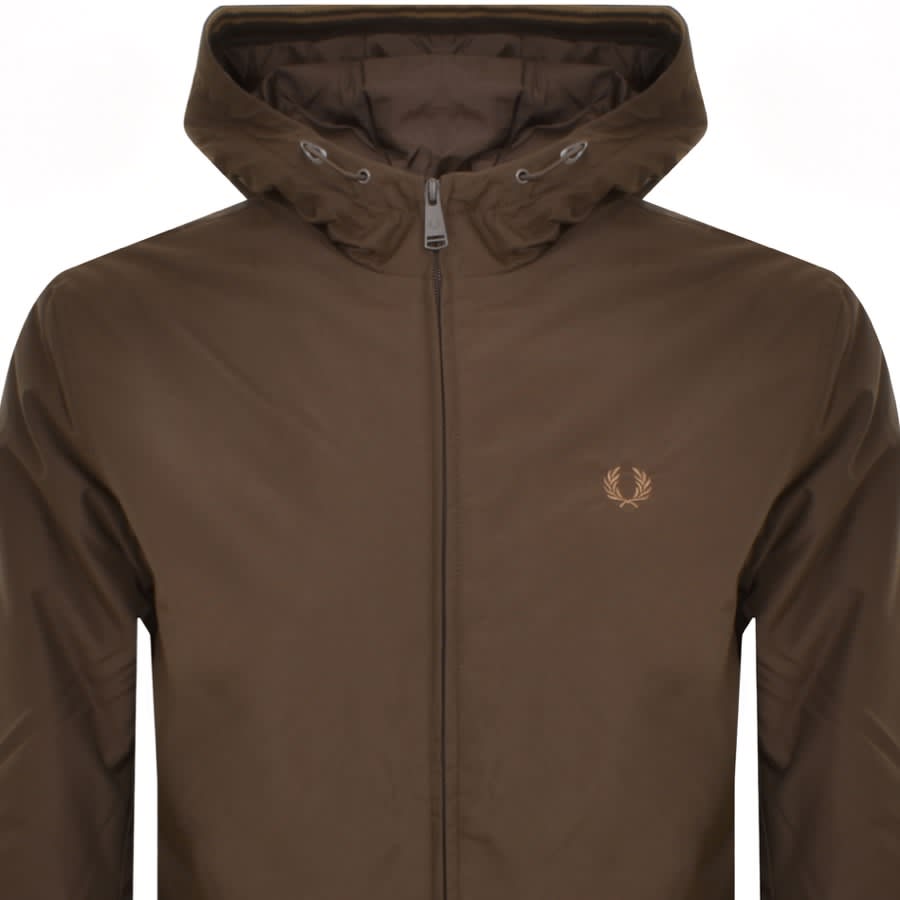 Image number 2 for Fred Perry Padded Brentham Jacket Brown