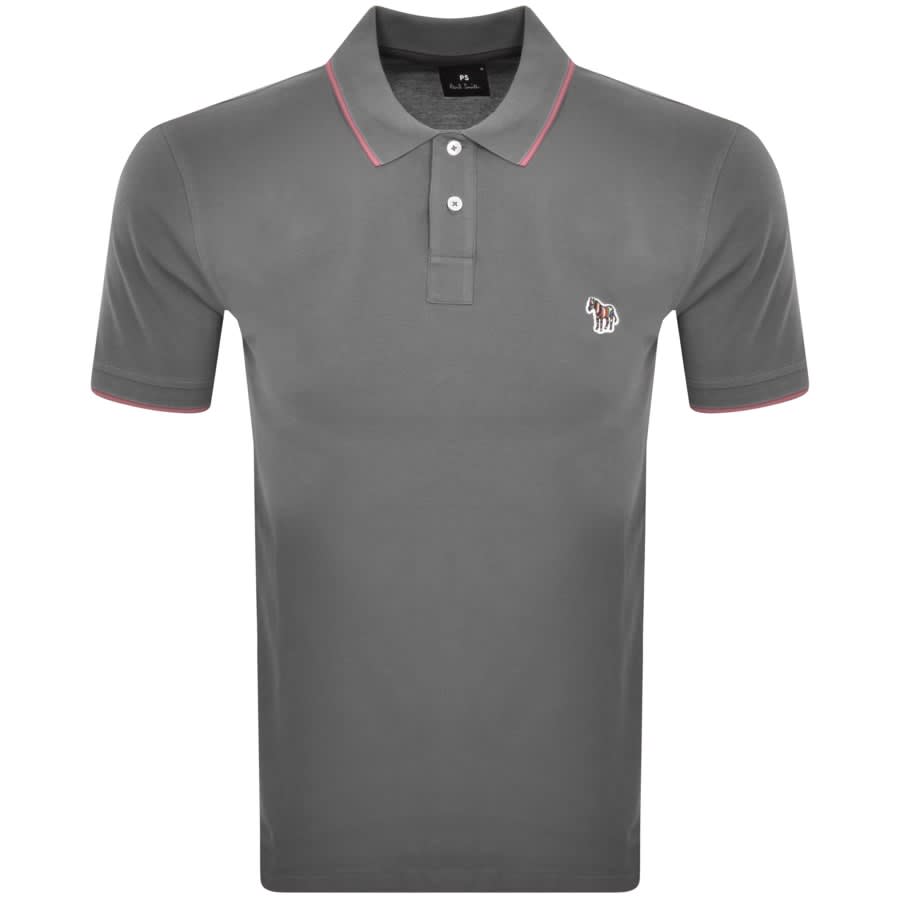 Image number 1 for Paul Smith Regular Fit Zebra Polo Grey