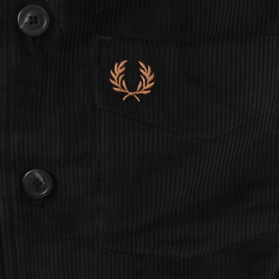 Image number 3 for Fred Perry Cord Overshirt Black