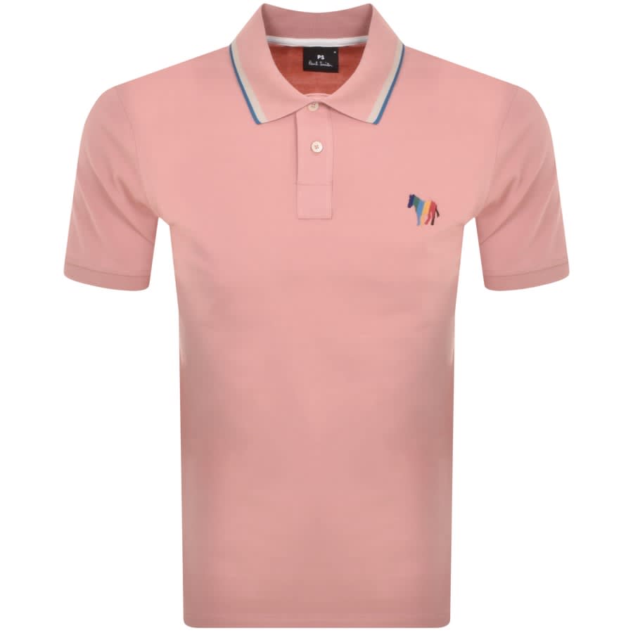 Image number 1 for Paul Smith Regular Fit Zebra Polo Pink
