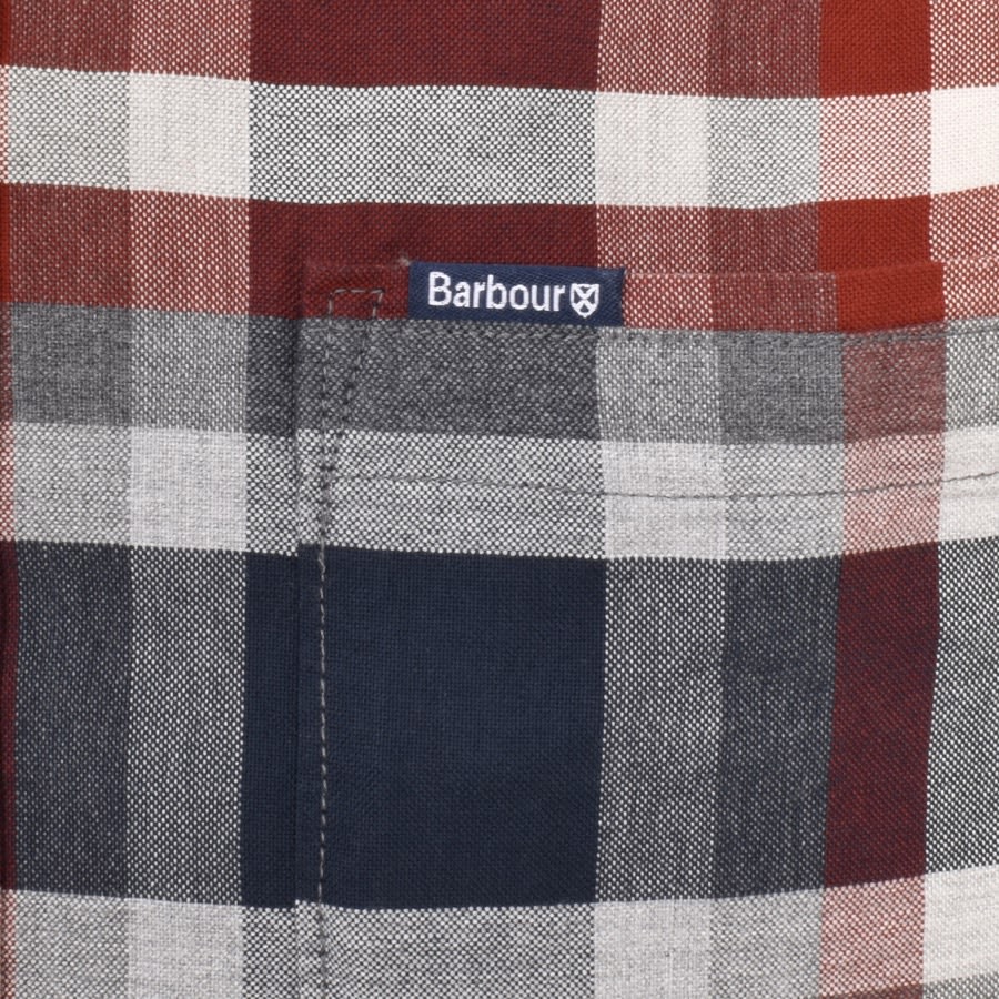 Image number 3 for Barbour Bowmont Long Sleeve Shirt Red