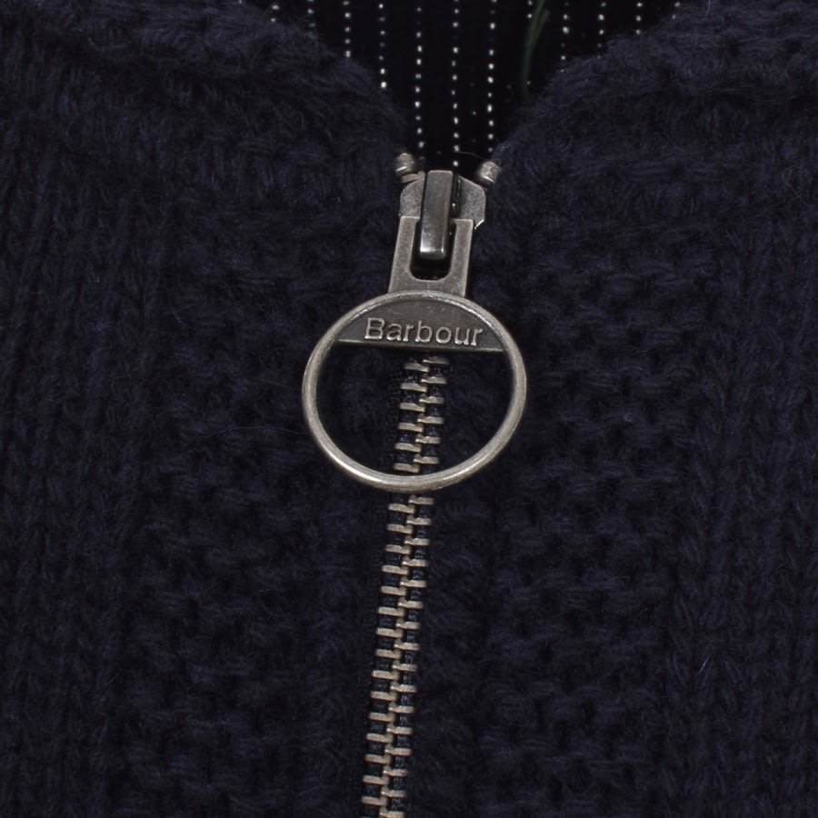 Image number 3 for Barbour Felton Full Zip Knit Jumper Navy