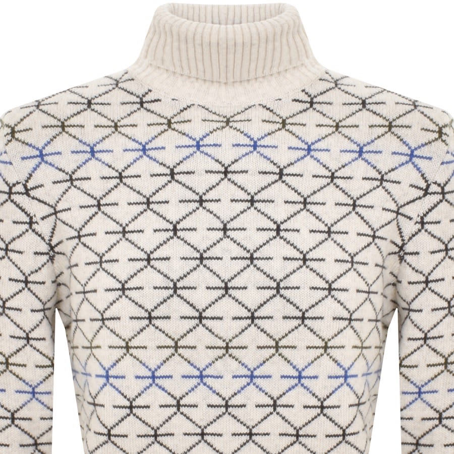 Image number 2 for Barbour Selby Roll Neck Knit Jumper White