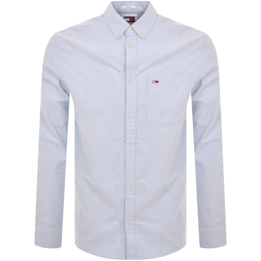 Image number 1 for Tommy Jeans Oxford Pocket Shirt Blue