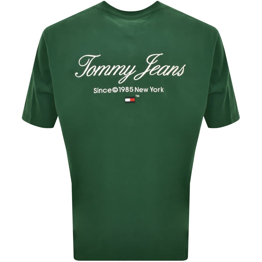 Image number 3 for Tommy Jeans Oversized Logo T Shirt Green