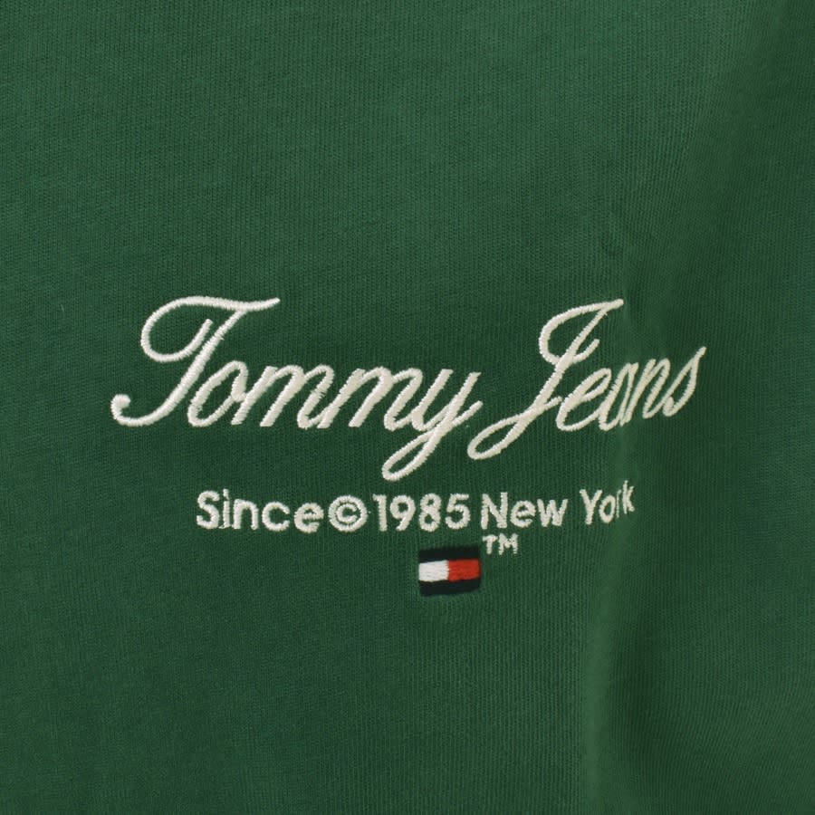 Image number 4 for Tommy Jeans Oversized Logo T Shirt Green
