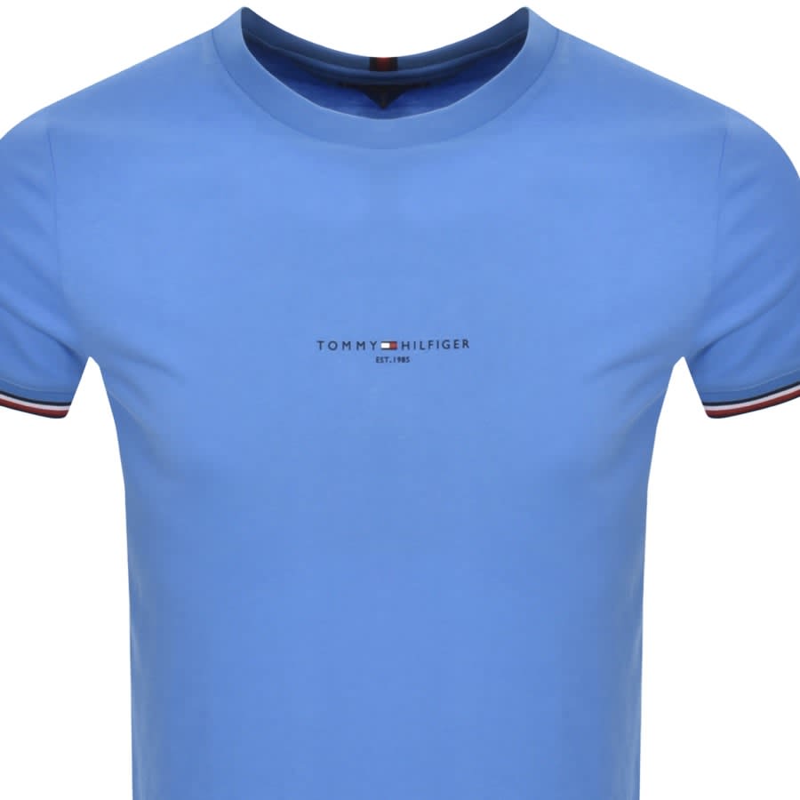 Image number 2 for Tommy Hilfiger Tipped T Shirt Blue
