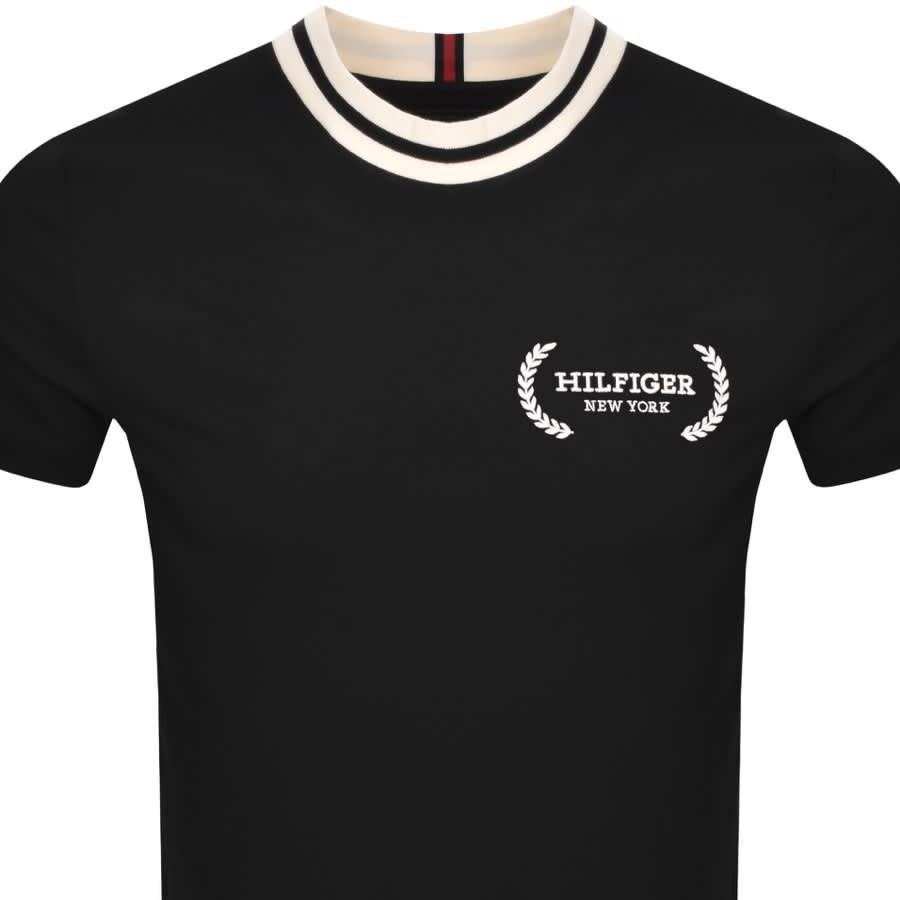 Image number 2 for Tommy Hilfiger Laurel Tipping T Shirt Black