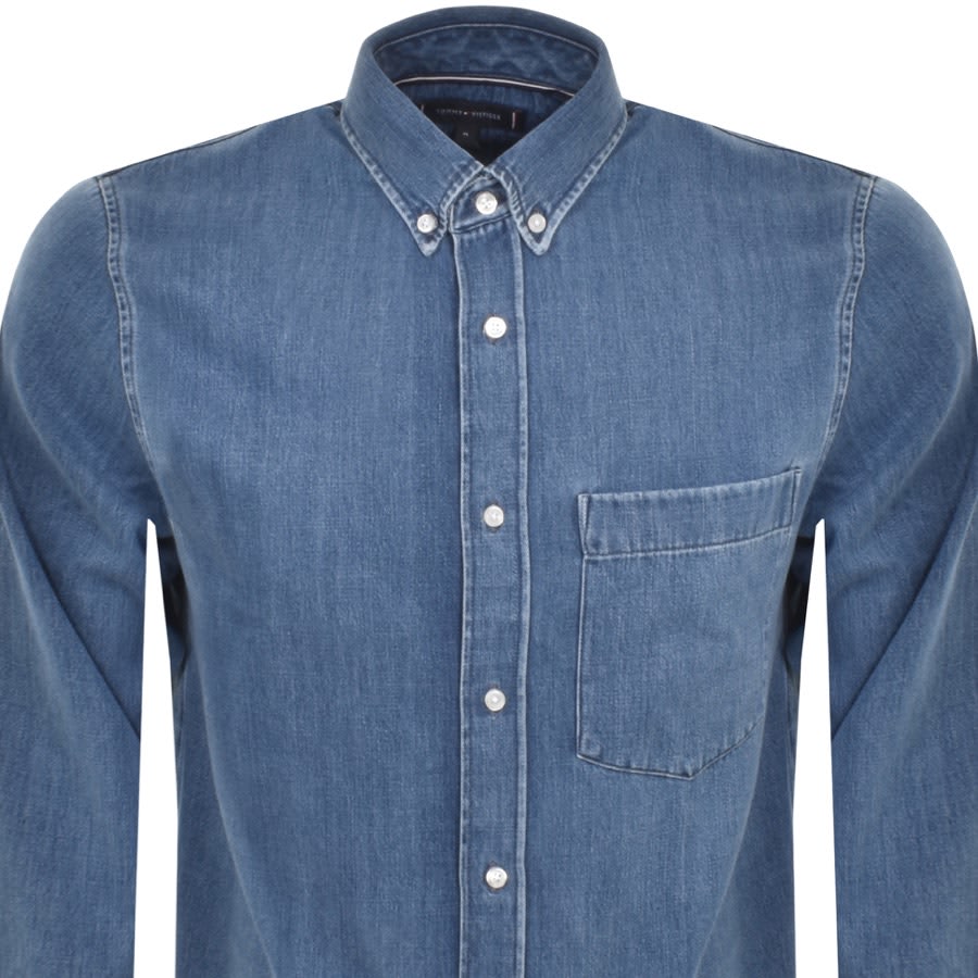 Tommy Hilfiger Denim Long Sleeve Shirt Blue | Mainline Menswear