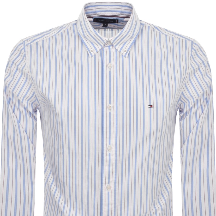 Image number 2 for Tommy Hilfiger Stripe Long Sleeve Shirt Blue
