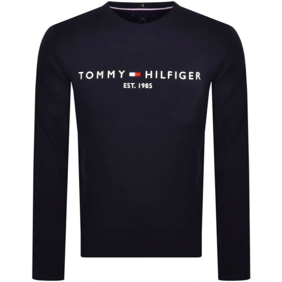 Image number 1 for Tommy Hilfiger Logo Sweatshirt Navy