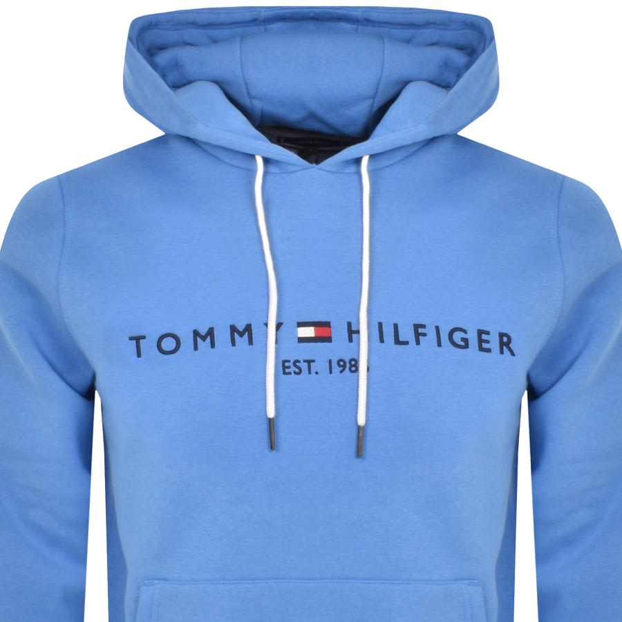 Image number 2 for Tommy Hilfiger Logo Hoodie Blue