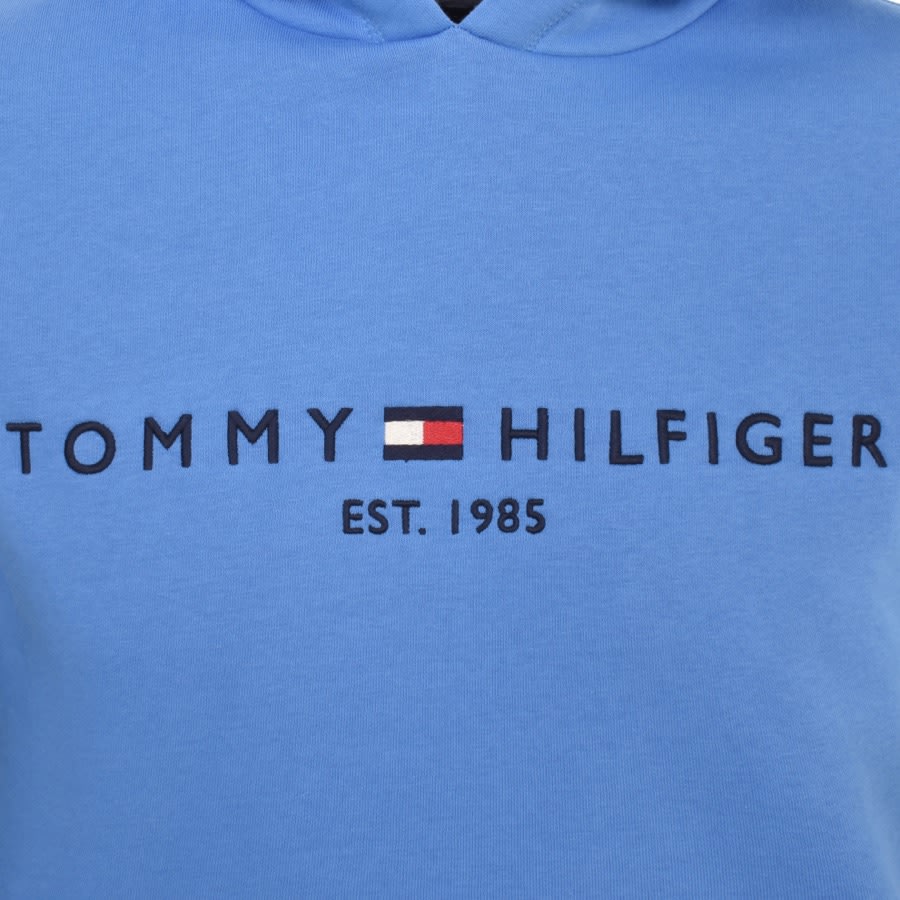 Image number 3 for Tommy Hilfiger Logo Hoodie Blue