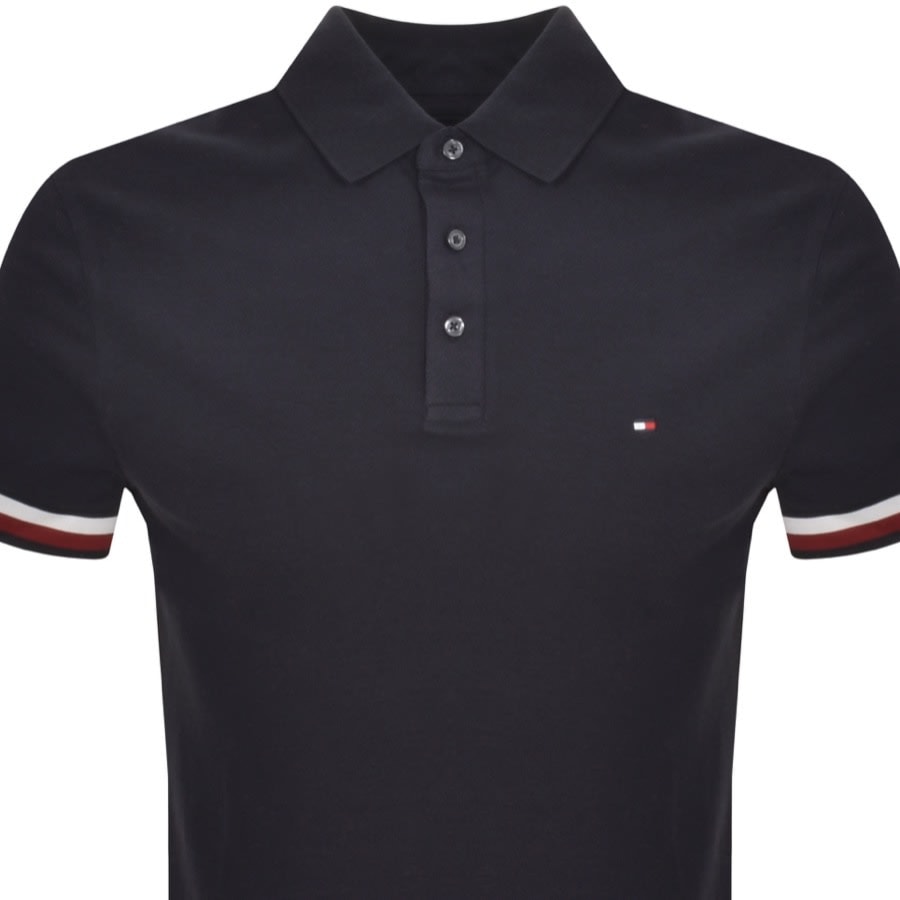 Image number 2 for Tommy Hilfiger Slim Fit Polo T Shirt Navy