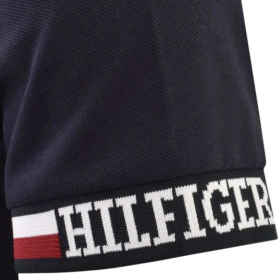 Image number 3 for Tommy Hilfiger Slim Fit Polo T Shirt Navy