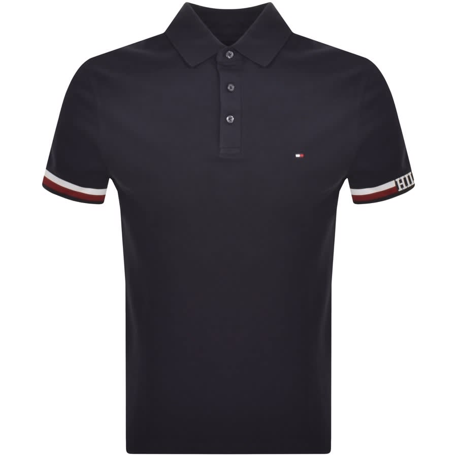 Image number 1 for Tommy Hilfiger Slim Fit Polo T Shirt Navy