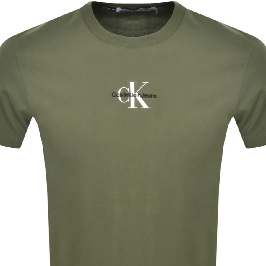 Image number 2 for Calvin Klein Jeans Logo T Shirt Green