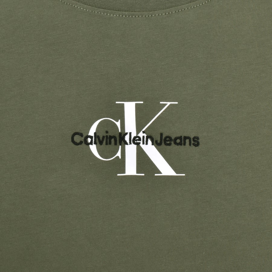 Image number 3 for Calvin Klein Jeans Logo T Shirt Green