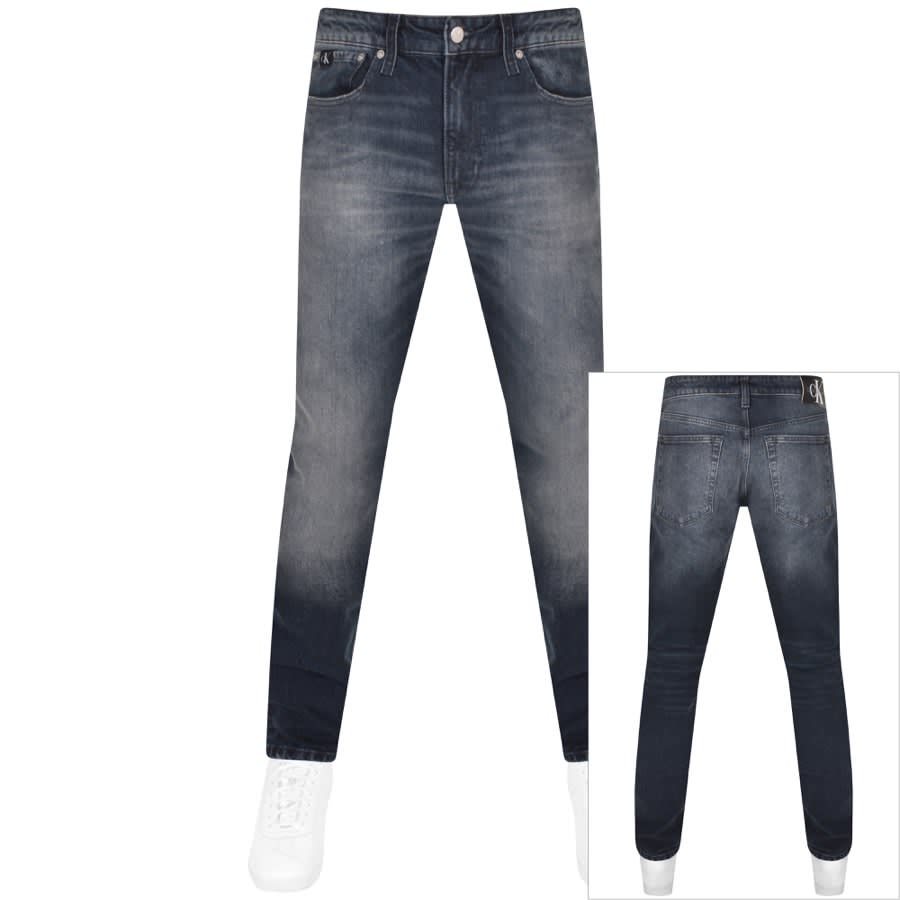 Image number 1 for Calvin Klein Jeans Mid Wash Jeans Blue
