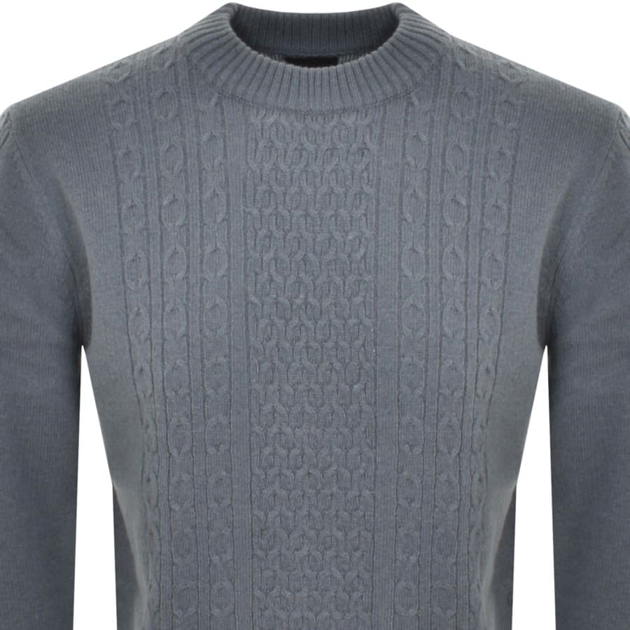Image number 2 for G Star Raw Cable Knit Jumper Blue