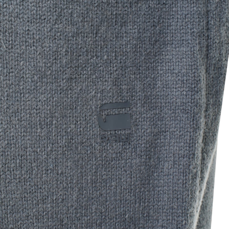 Image number 3 for G Star Raw Cable Knit Jumper Blue