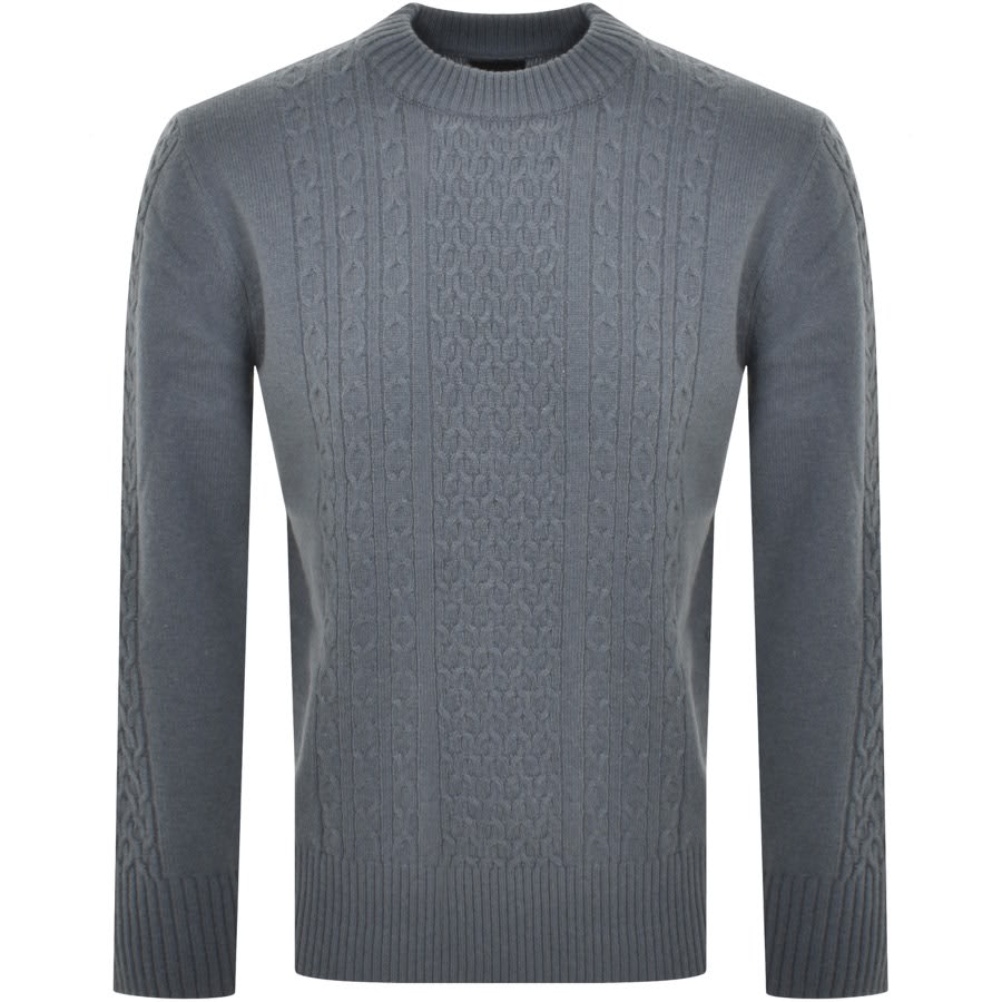 Image number 1 for G Star Raw Cable Knit Jumper Blue