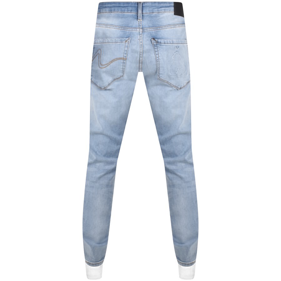 Image number 2 for Money Ape Embossed Slim Fit Jeans Blue