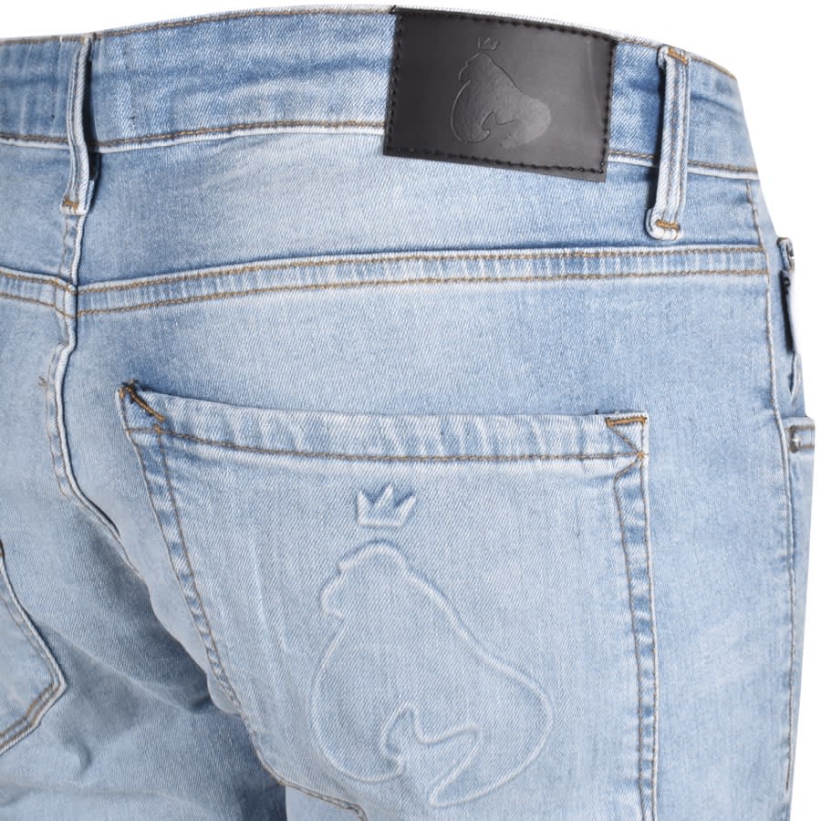 Image number 3 for Money Ape Embossed Slim Fit Jeans Blue
