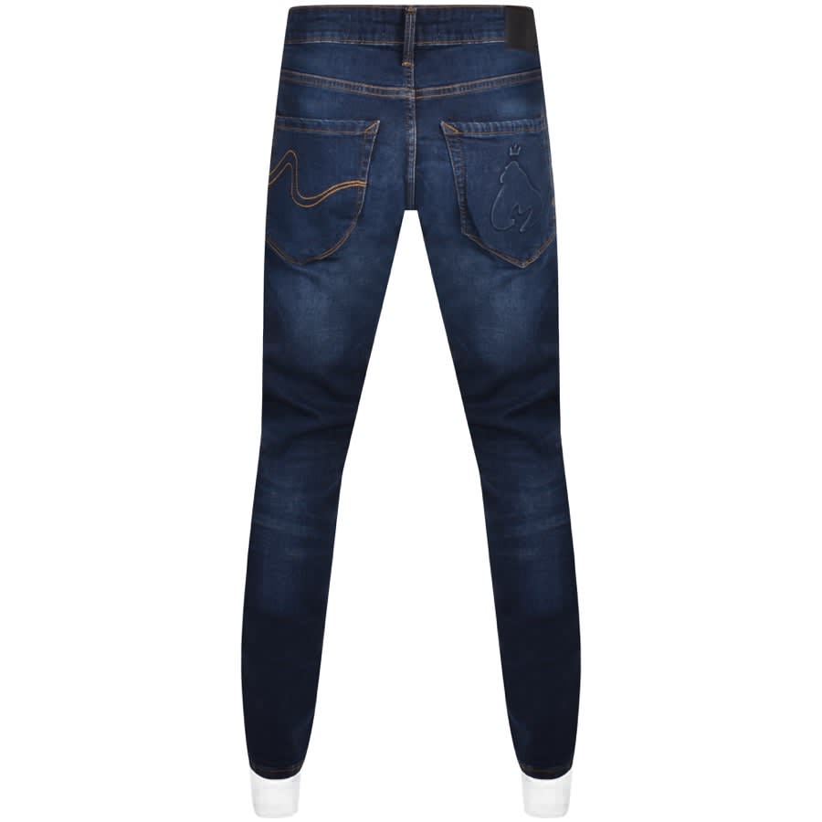 Image number 2 for Money Ape Embossed Slim Fit Jeans Blue
