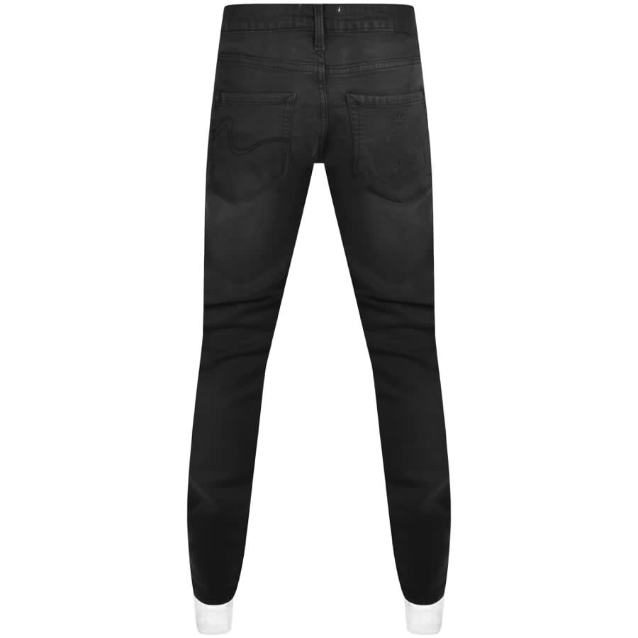 Image number 2 for Money Ape Embossed Slim Fit Jeans Black