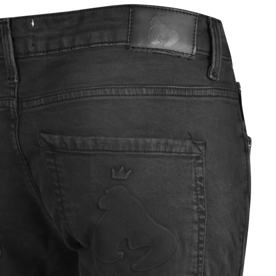 Image number 3 for Money Ape Embossed Slim Fit Jeans Black