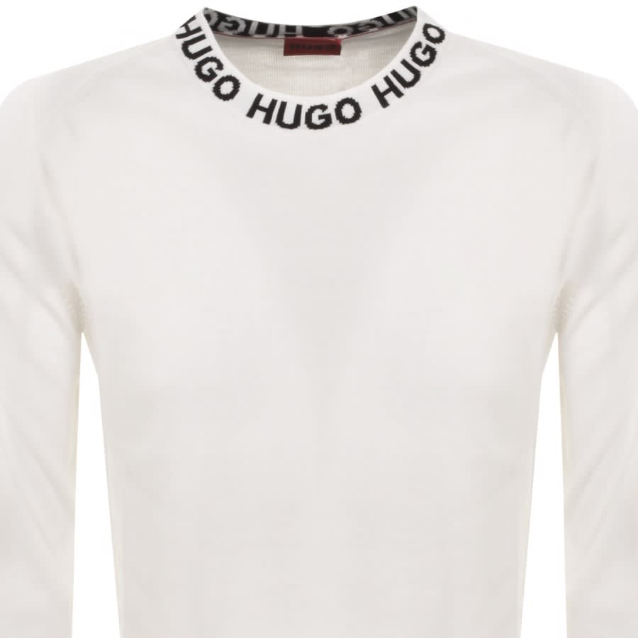 Image number 2 for HUGO Smarlo Knit Jumper White