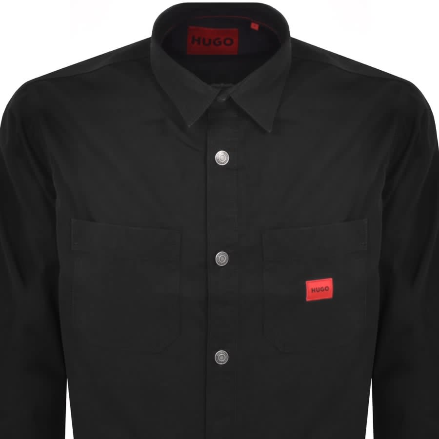 Image number 2 for HUGO Erato Overshirt Jacket Black