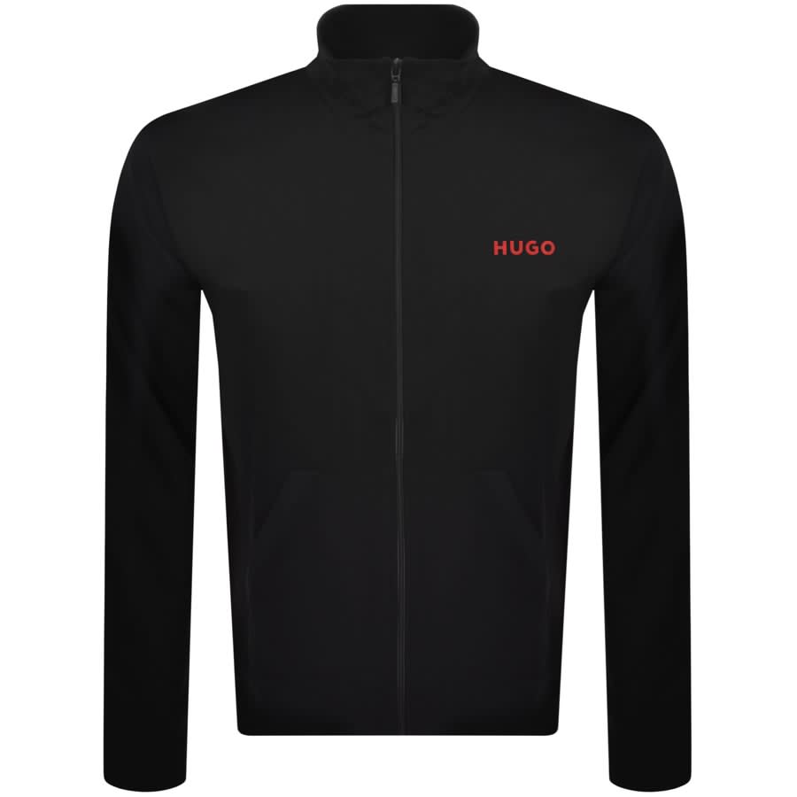 Image number 1 for HUGO Lounge Linked Zip Sweatshirt Black