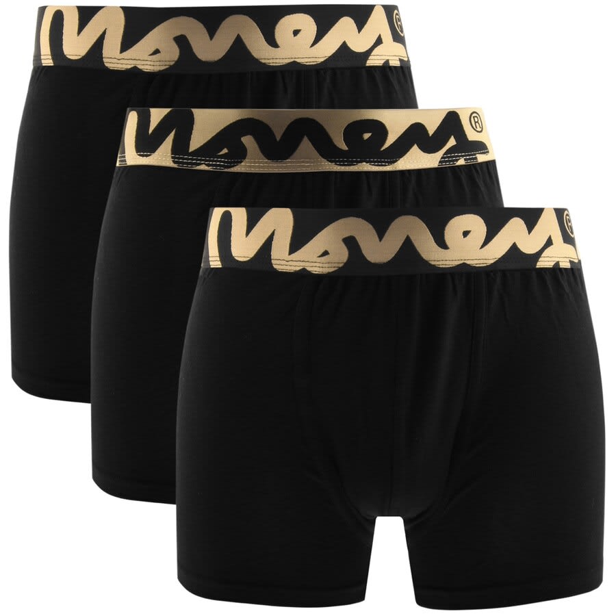 Image number 1 for Money 3 Pack Chop Boxer Shorts Black