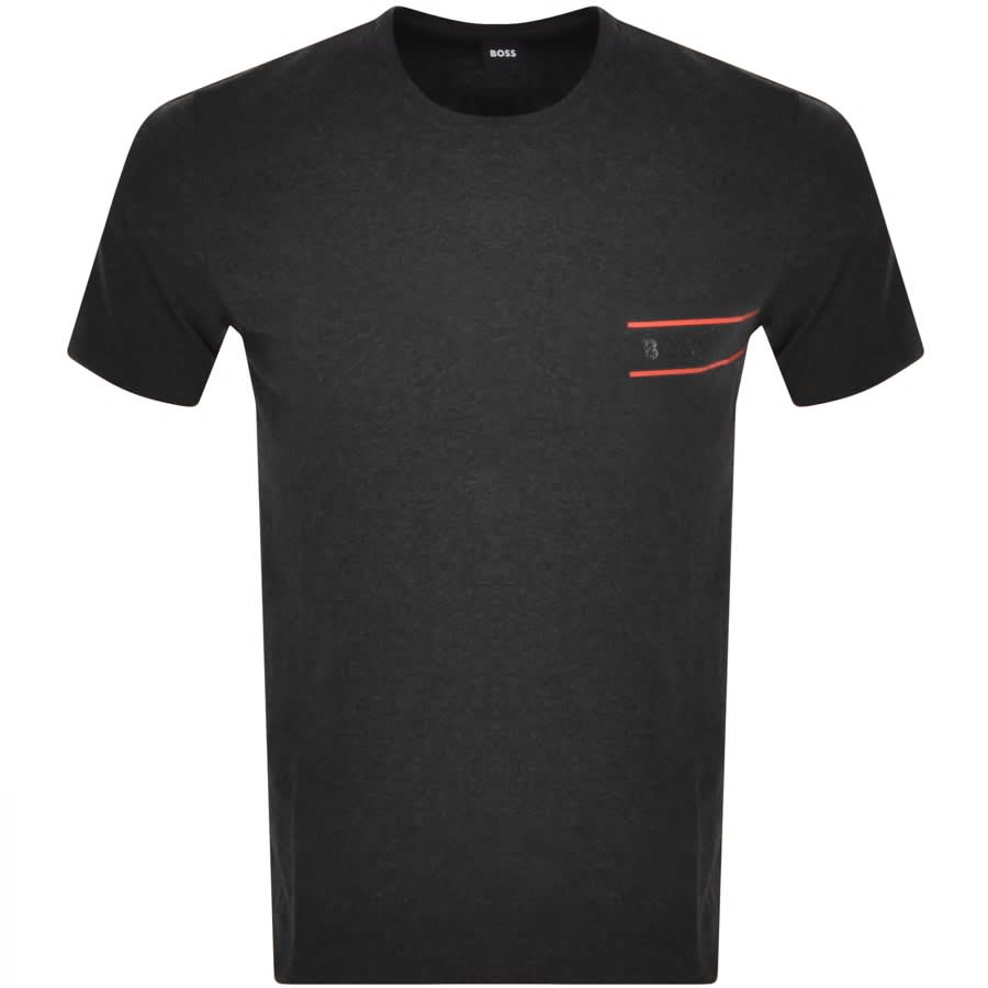Image number 1 for BOSS Lounge Logo T Shirt Grey