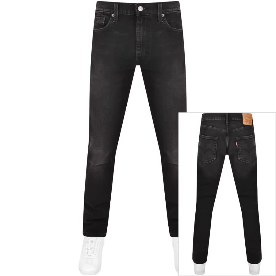 Image number 1 for Levis 502 Tapered Jeans Black