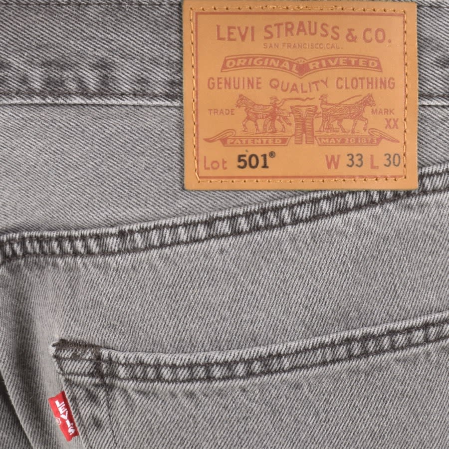 Image number 3 for Levis 501 Original Fit Jeans Grey