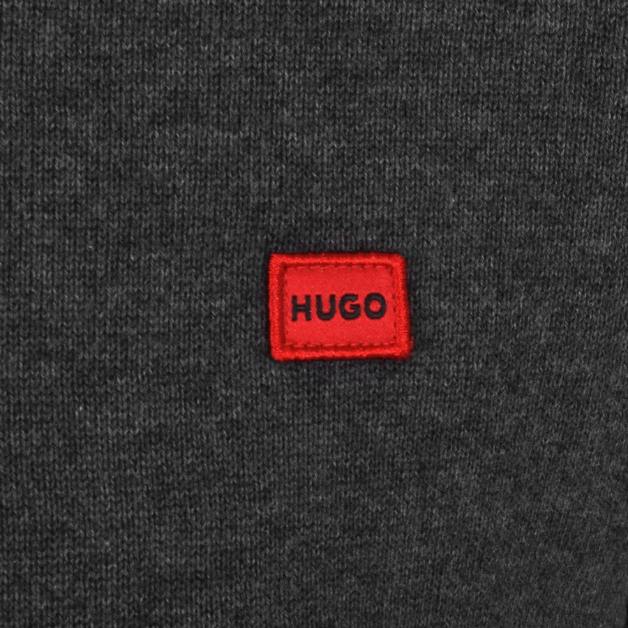 Image number 3 for HUGO San Cassius Knit Jumper Grey