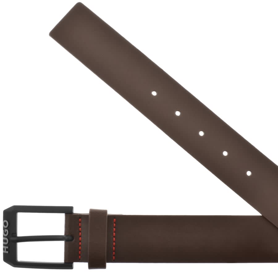 Image number 2 for HUGO Gelio Leather Belt Brown