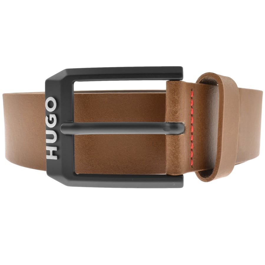 Image number 1 for HUGO Gelio Leather Belt Brown