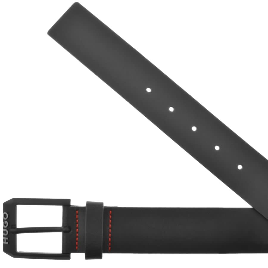 Image number 2 for HUGO Gelio Leather Belt Black