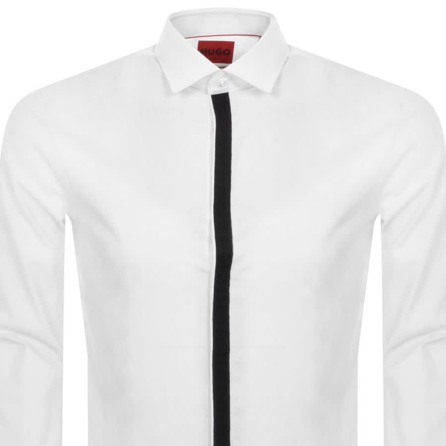 Image number 2 for HUGO Long Sleeved Keidi Shirt White