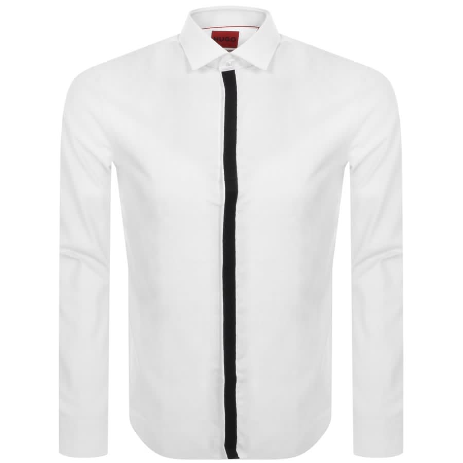 Image number 1 for HUGO Long Sleeved Keidi Shirt White
