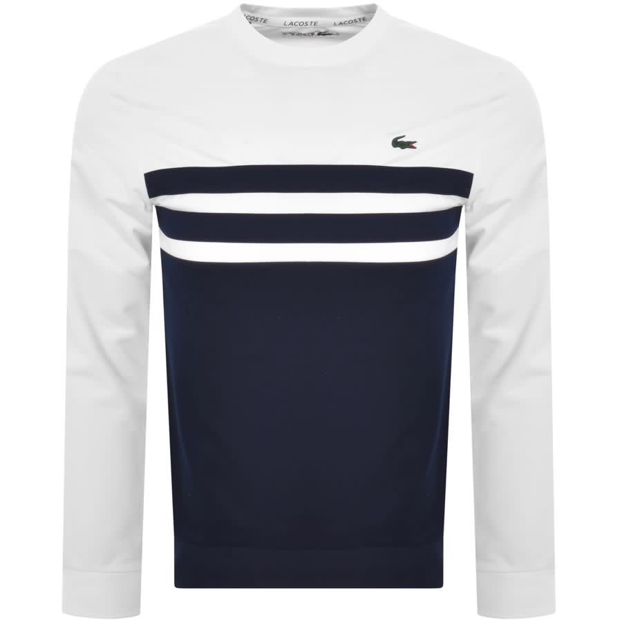 Image number 1 for Lacoste Crew Neck Sweatshirt White