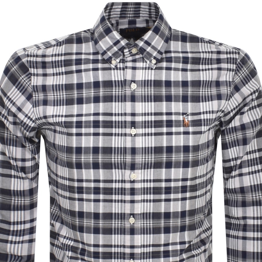 Image number 2 for Ralph Lauren Long Sleeve Sport Shirt Grey