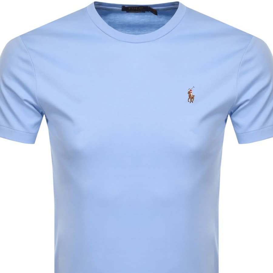 Image number 2 for Ralph Lauren Pima Crew Neck T Shirt Blue