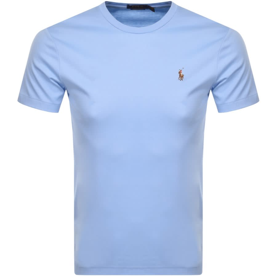 Image number 1 for Ralph Lauren Pima Crew Neck T Shirt Blue
