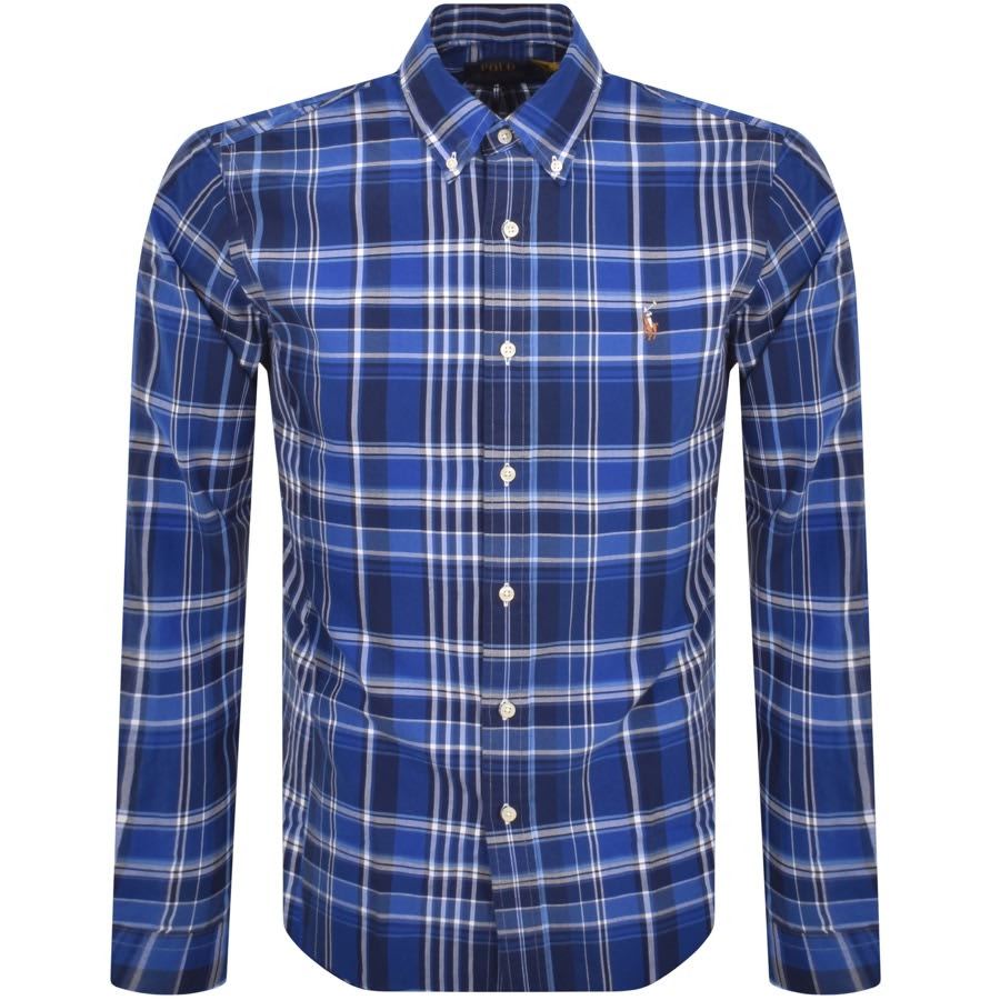 Image number 1 for Ralph Lauren Long Sleeve Sport Shirt Blue