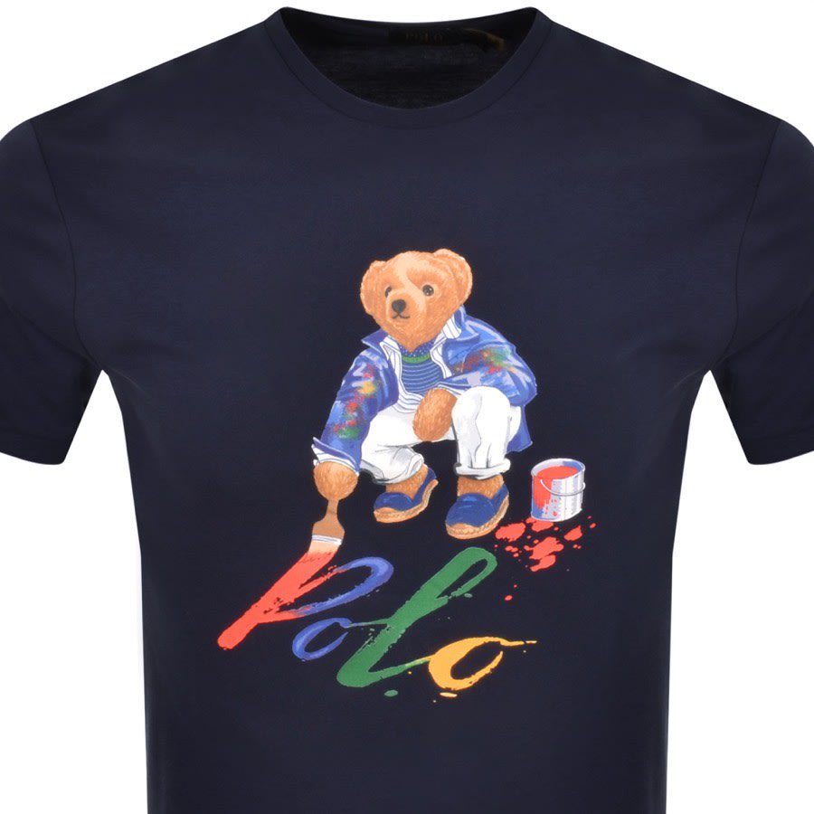 Image number 2 for Ralph Lauren Regatta Bear T Shirt Navy